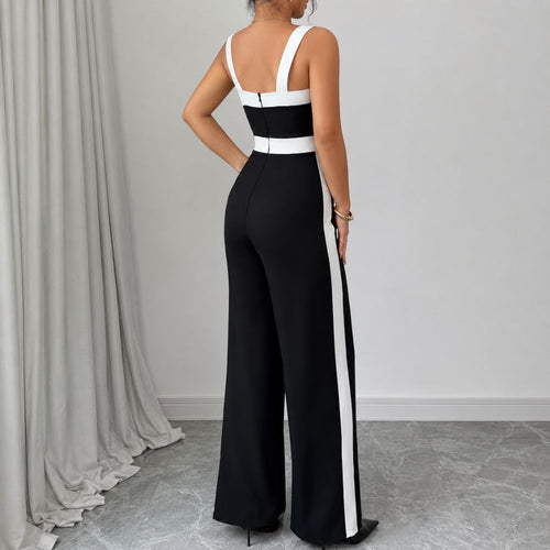 Dames jumpsuit met contrastdetails