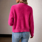 Dames pluizig knoopvest