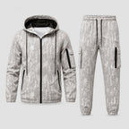 Heren trainingspak set met ritszakken en capuchon