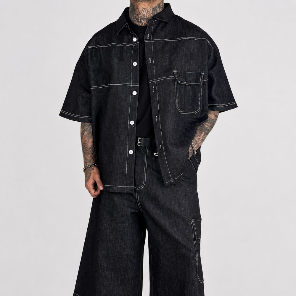 Heren casual set met knopen