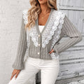 Dames vest met kanten detail
