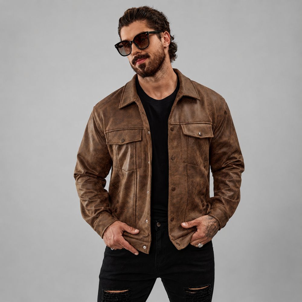 Heren flap pocket jas