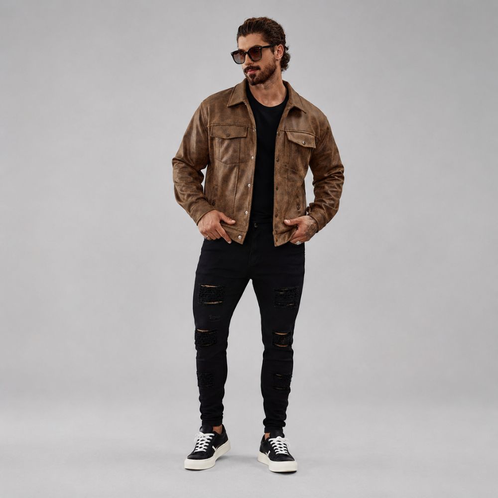 Heren flap pocket jas