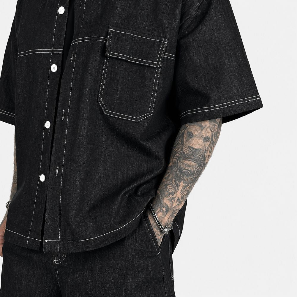 Heren casual set met knopen