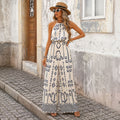 Dames bohemian jumpsuit met print