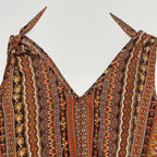 Dames jumpsuit met gestreepte wijde pijpen