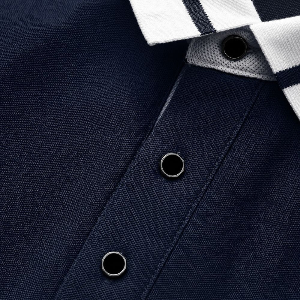 Heren poloshirt met gestreepte kraag